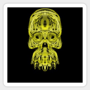 Electroluminated Skull - Yellow Sticker